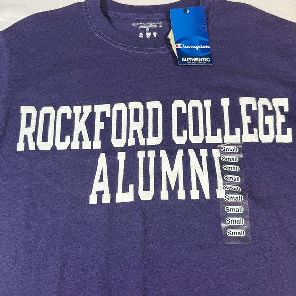 Champion Purple Rockford College Alumni Shirt - Picture 3 of 9